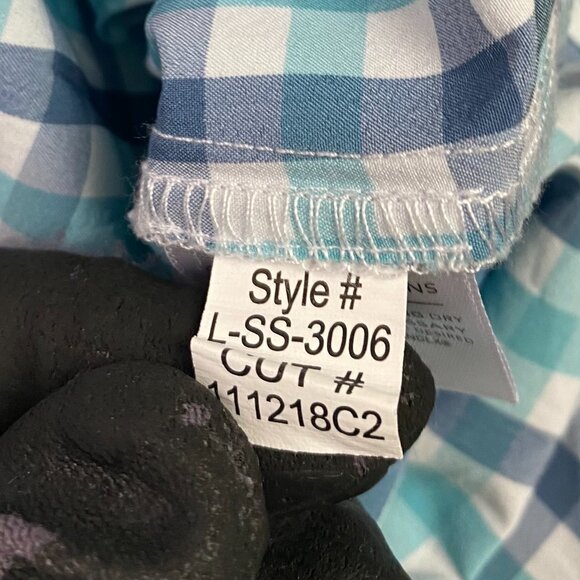 Mizzen + Main Shirt Men's Medium Trim Fit Blue Turquoise Leeward Short Sleeve - Picture 8 of 11